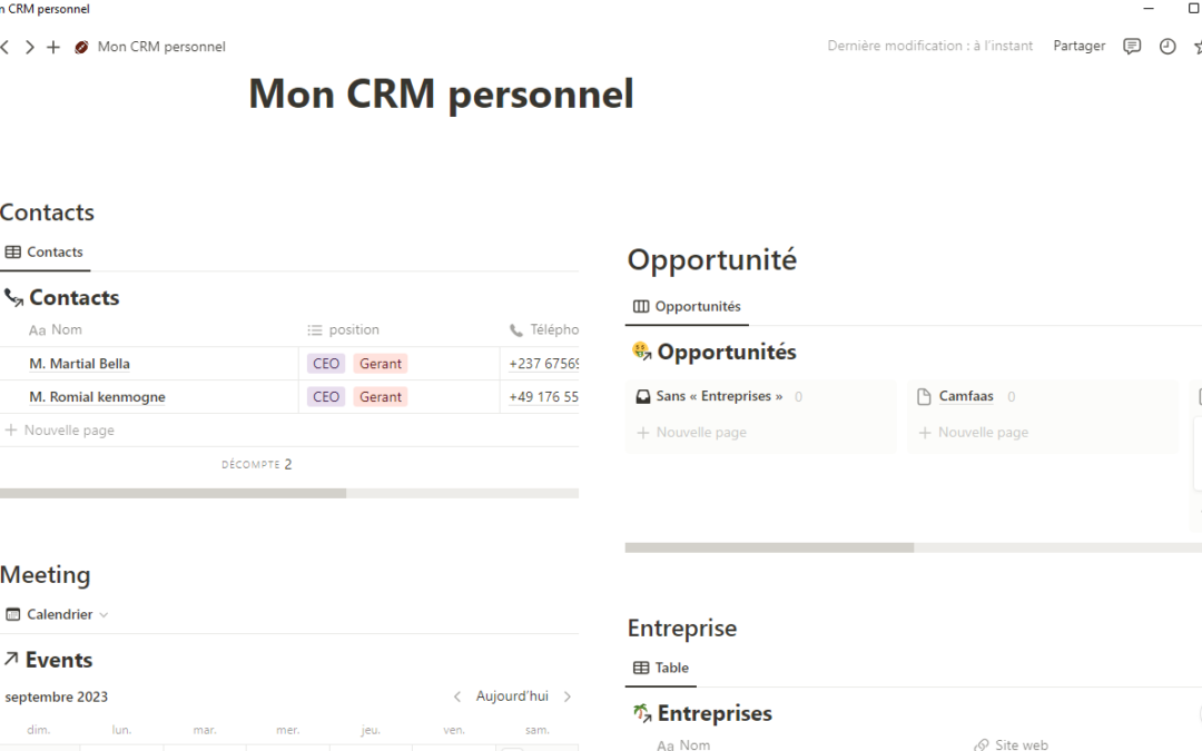 Comment créer un CRM avec l’application NOTION ?